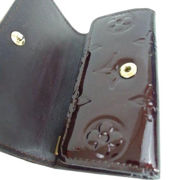 740138AP (C6) Louis Vuitton Key Case Multicles 4 Purple Monogram Vernis - Picture 6 of 10